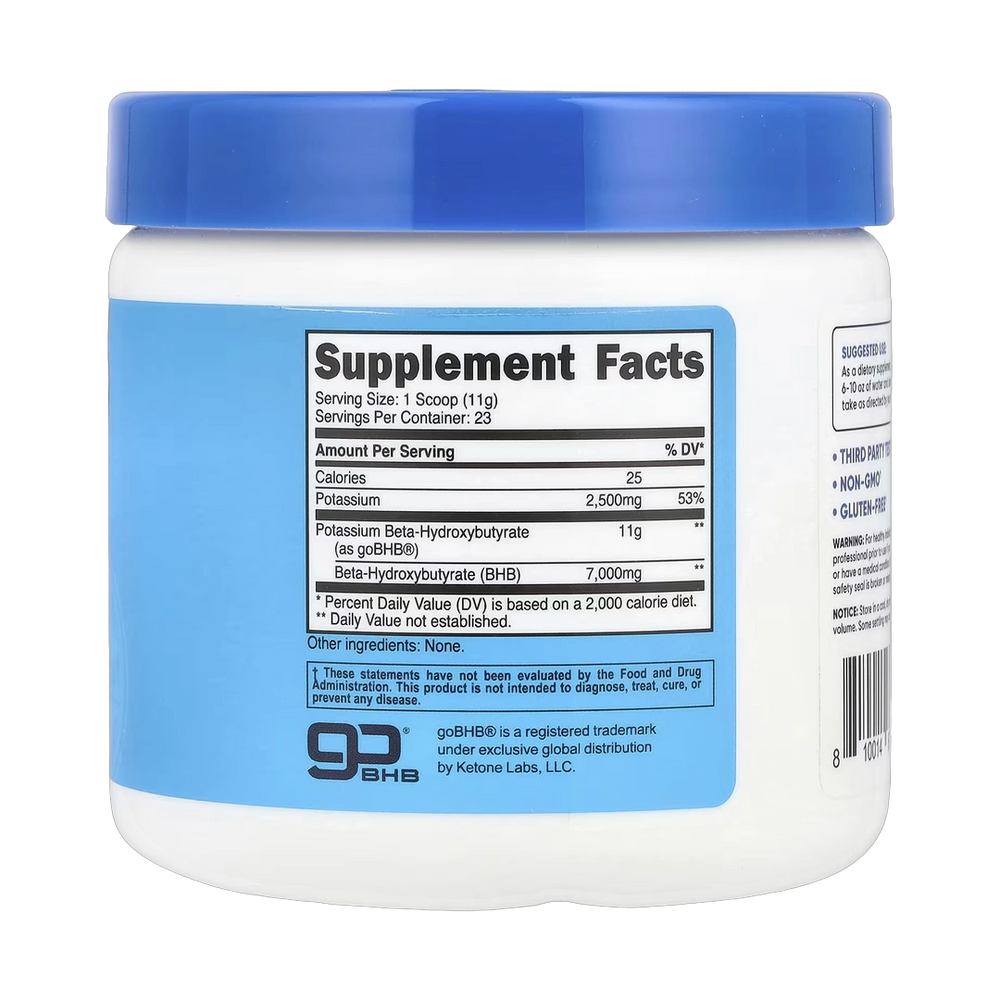 Nutricost, Potassium BHB, goBHB®, Unflavored, 8.9 oz, 250 g