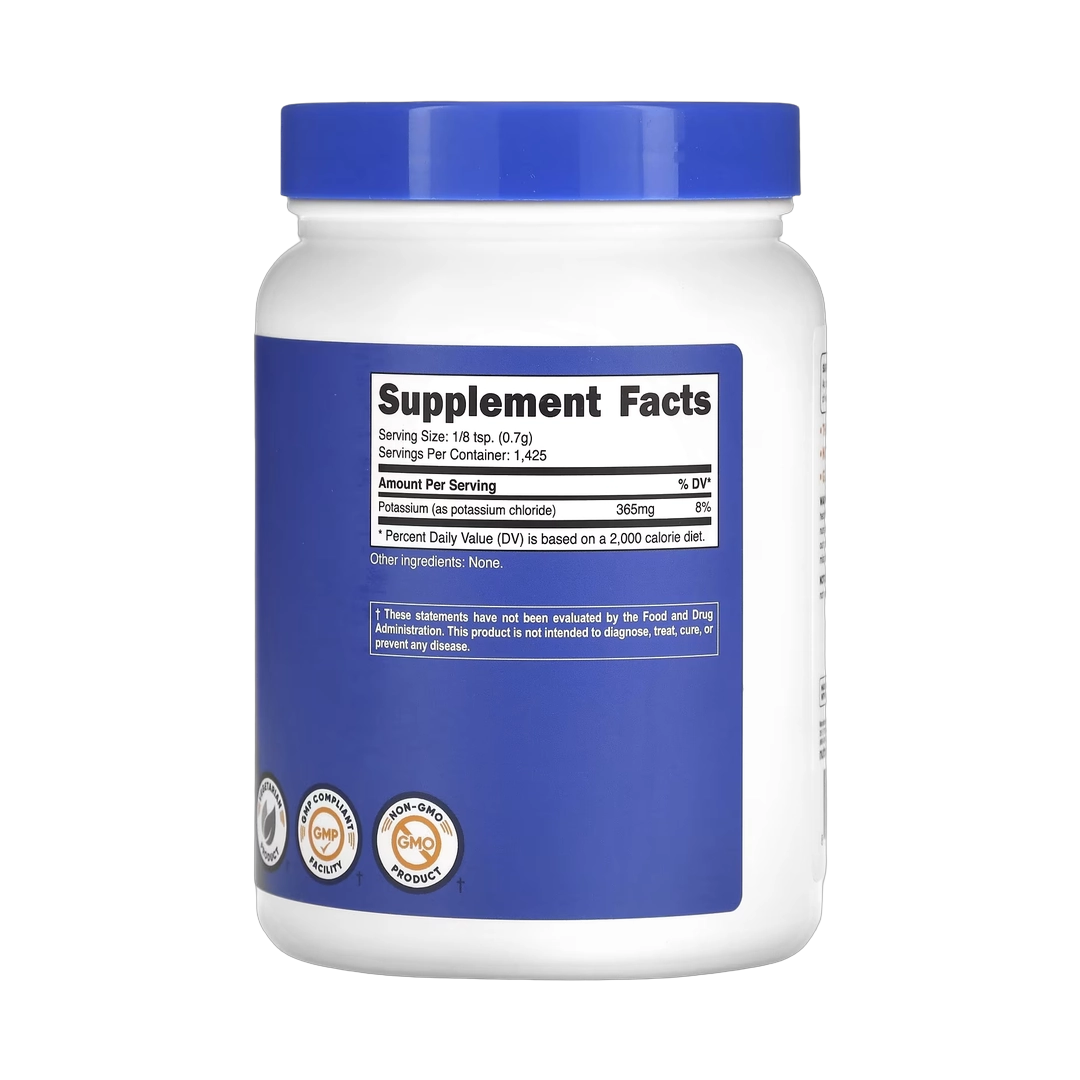 Nutricost, Potassium Chloride, Unflavored, 2.2 lbs, 1 kg