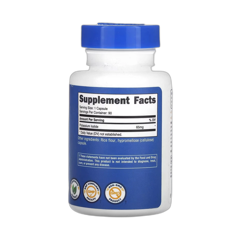 Nutricost, Potassium Iodide, 65 mg, 90 Capsules