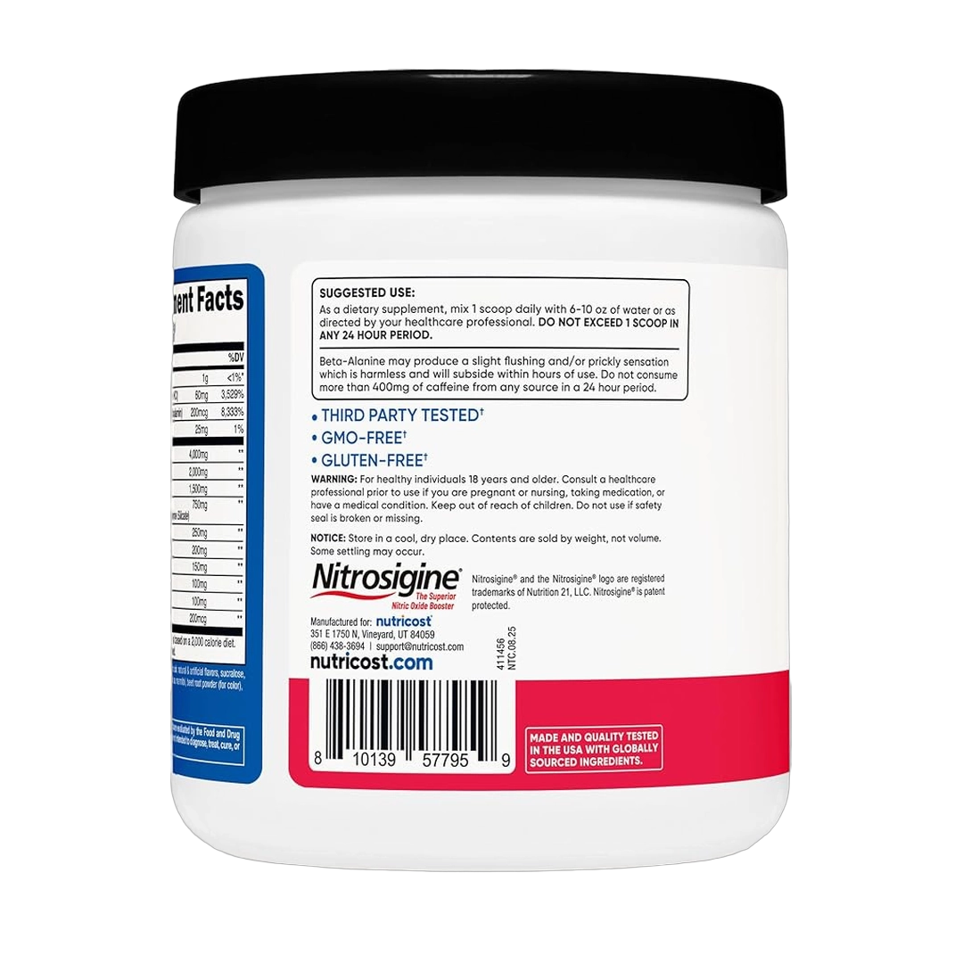 Nutricost, Pre-Workout Complex, Strawberry Kiwi, 13.7 oz, 384g