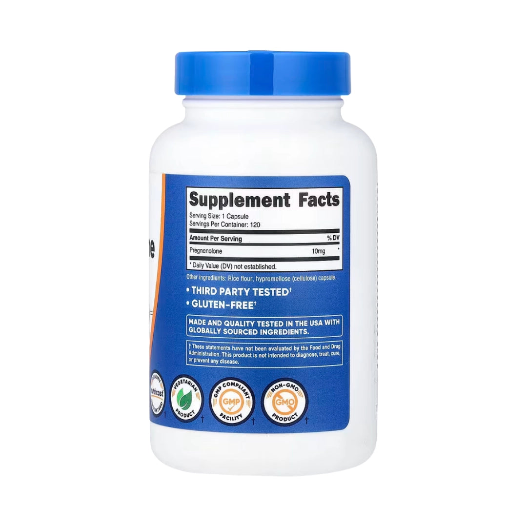 Nutricost, Pregnenolone, 10 mg, 120 Capsules