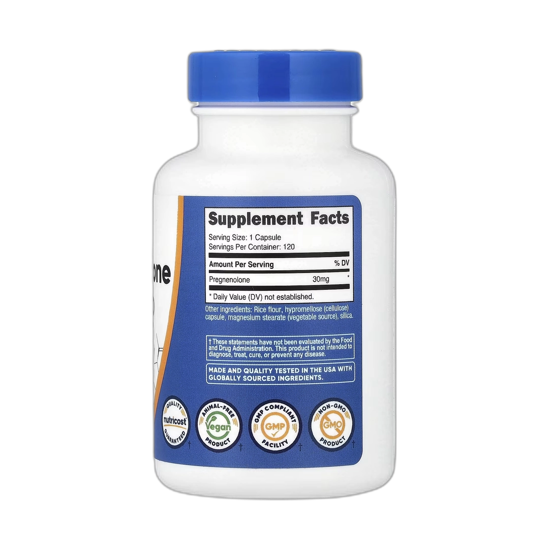 Nutricost, Pregnenolone, 30 mg, 120 Capsules