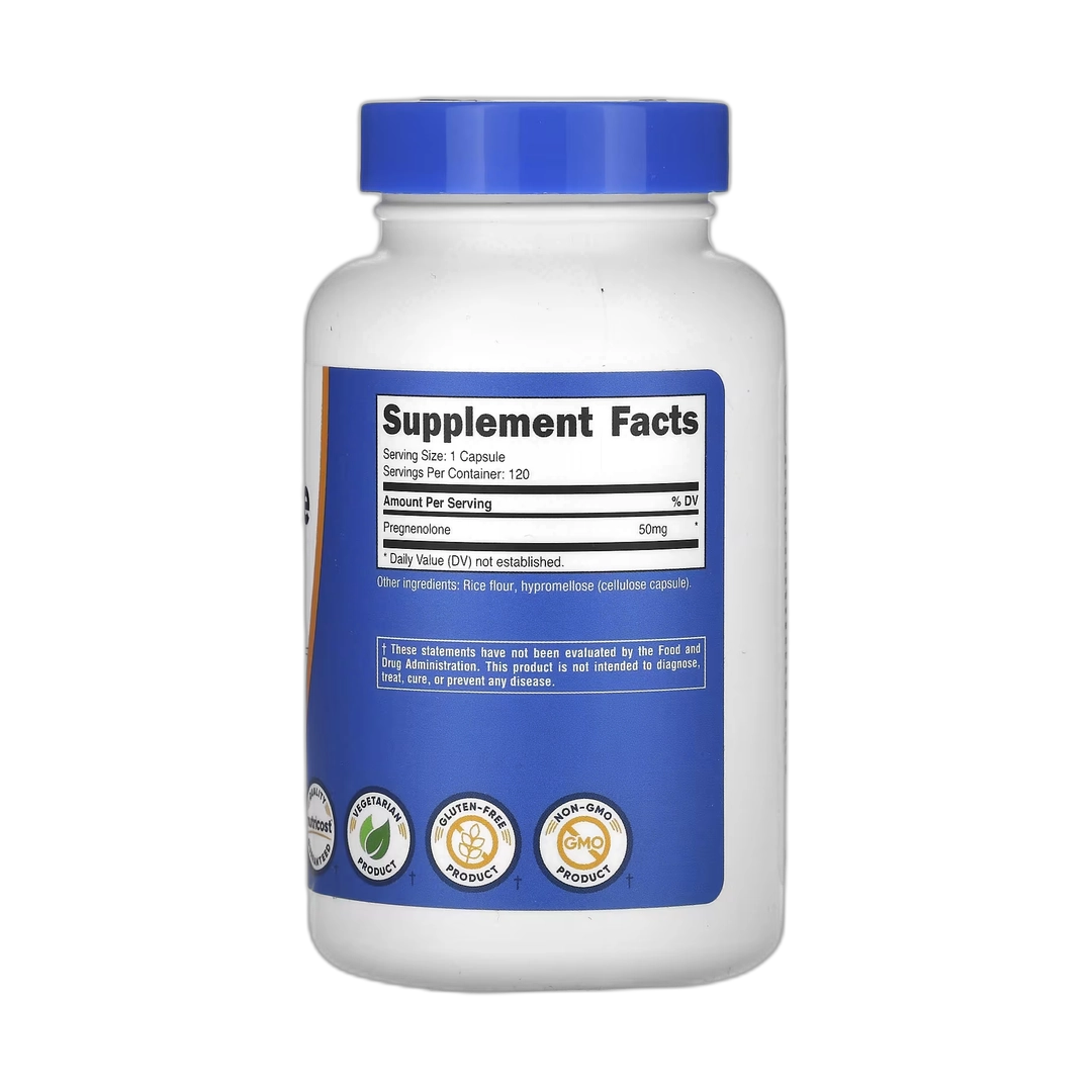 Nutricost, Pregnenolone, 50 mg, 120 Capsules