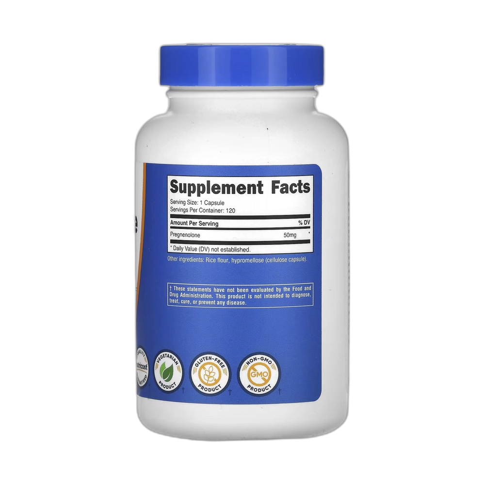 Nutricost, Pregnenolone, 50 mg, 120 Capsules