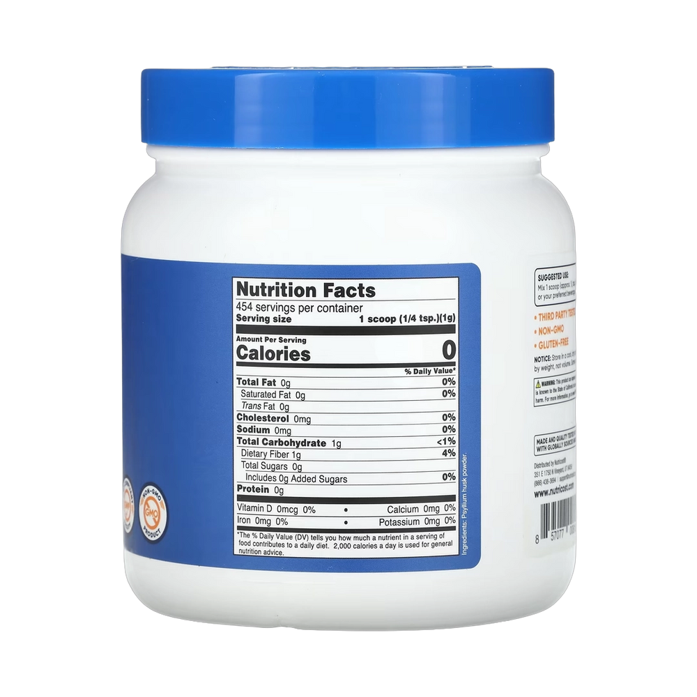 Nutricost, Psyllium Husk, Unflavored, 16.2 oz, 454 g
