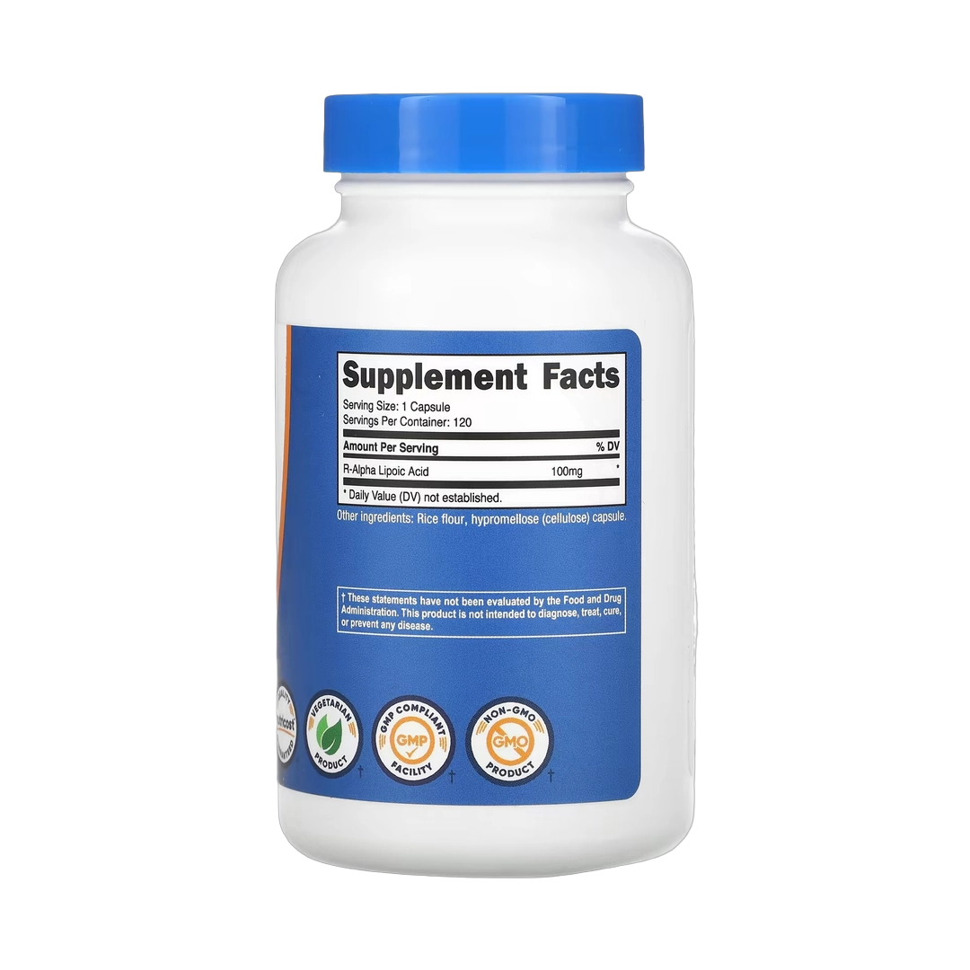 Nutricost, R-Alpha Lipoic Acid , 100 mg , 120 Capsules