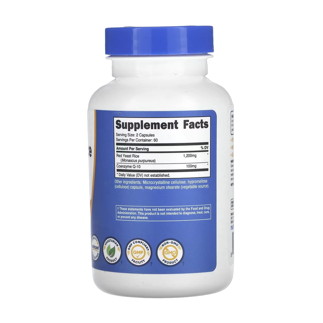 Nutricost, Red Yeast Rice With CoQ10, 120 Capsules