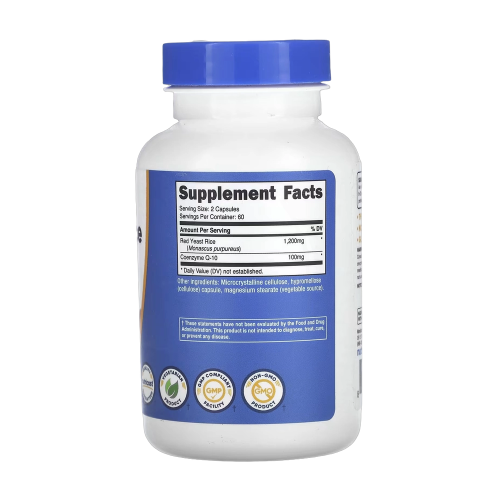 Nutricost, Red Yeast Rice With CoQ10, 120 Capsules