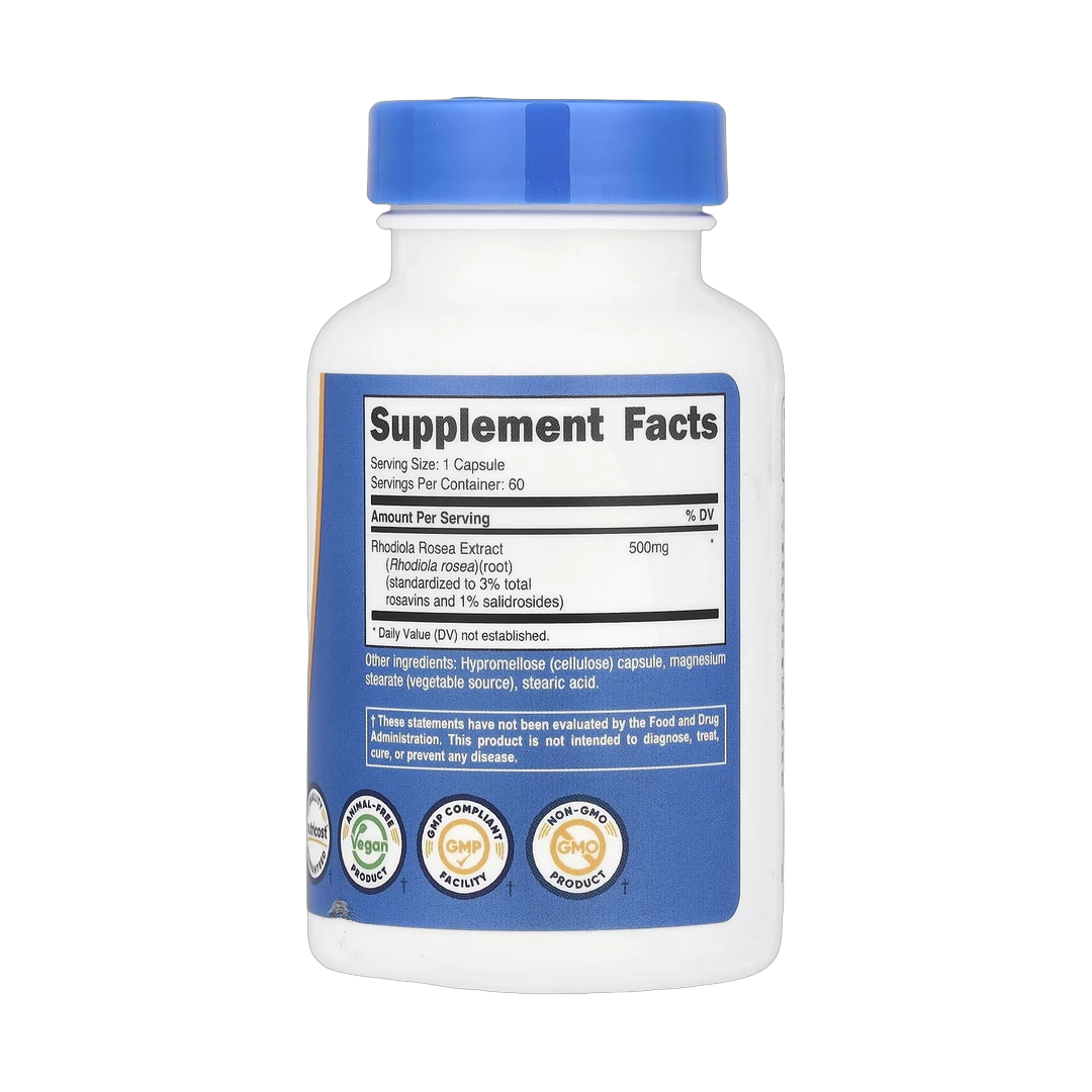 Nutricost, Rhodiola Rosea, 500 mg, 60 Capsules