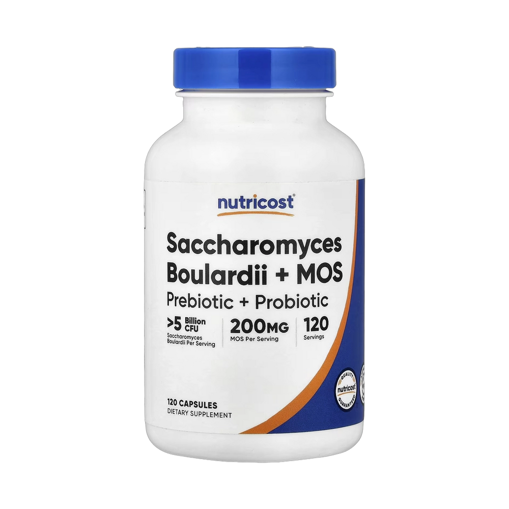 Nutricost, Saccharomyces Boulardii + MOS, 120 Capsules