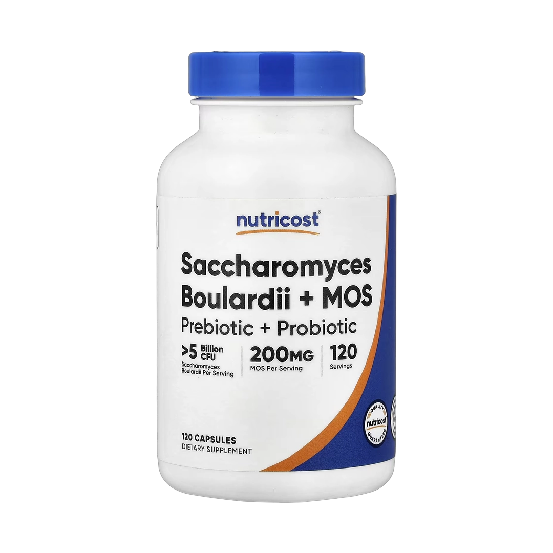 Nutricost, Saccharomyces Boulardii + MOS, 120 Capsules