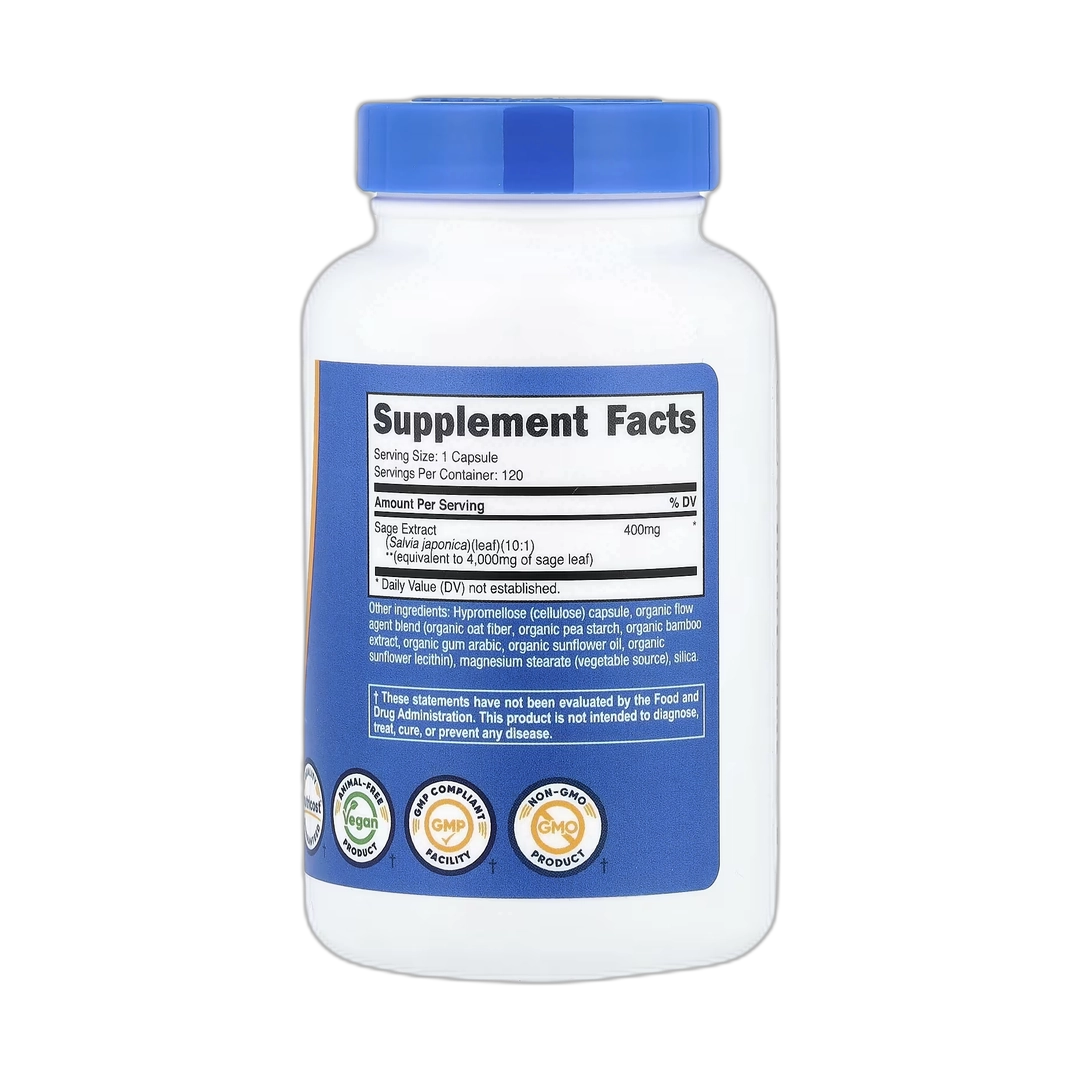 Nutricost, Sage, 120 Capsules