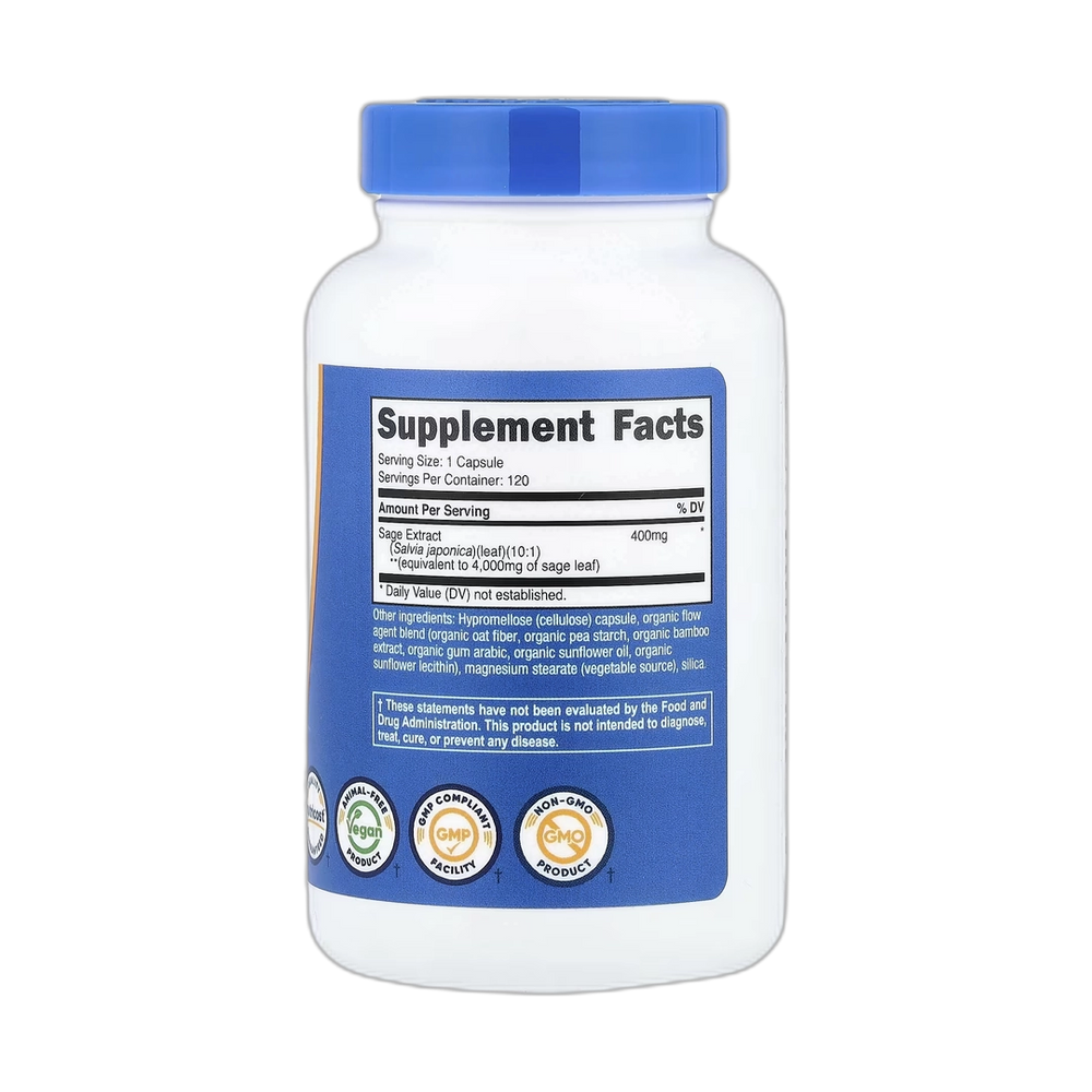 Nutricost, Sage, 120 Capsules