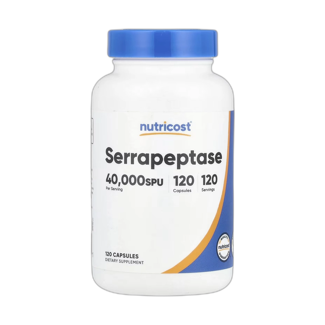 Nutricost, Serrapeptase, 20 mg, 120 Capsules