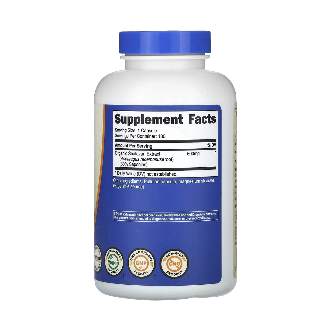 Nutricost, Shatavari, 600 mg, 180 Capsules