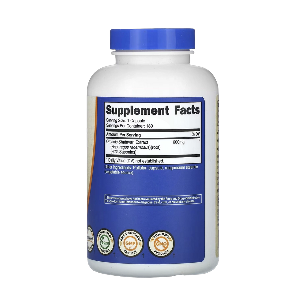Nutricost, Shatavari, 600 mg, 180 Capsules