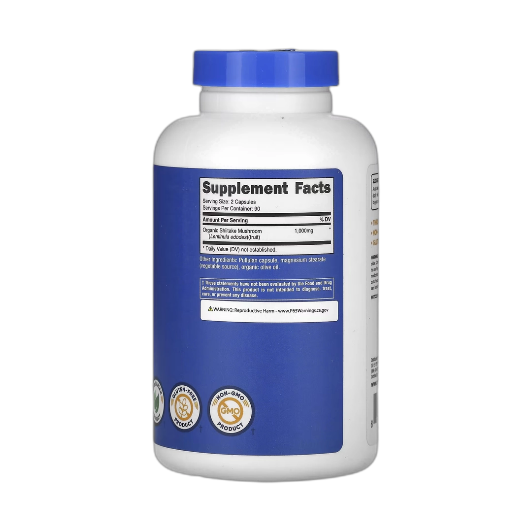Nutricost, Shiitake Mushroom, 180 Capsules
