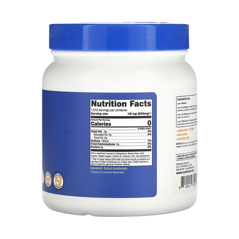 Nutricost, Sodium Bicarbonate Powder, Unflavored, 2 lb, 907 g
