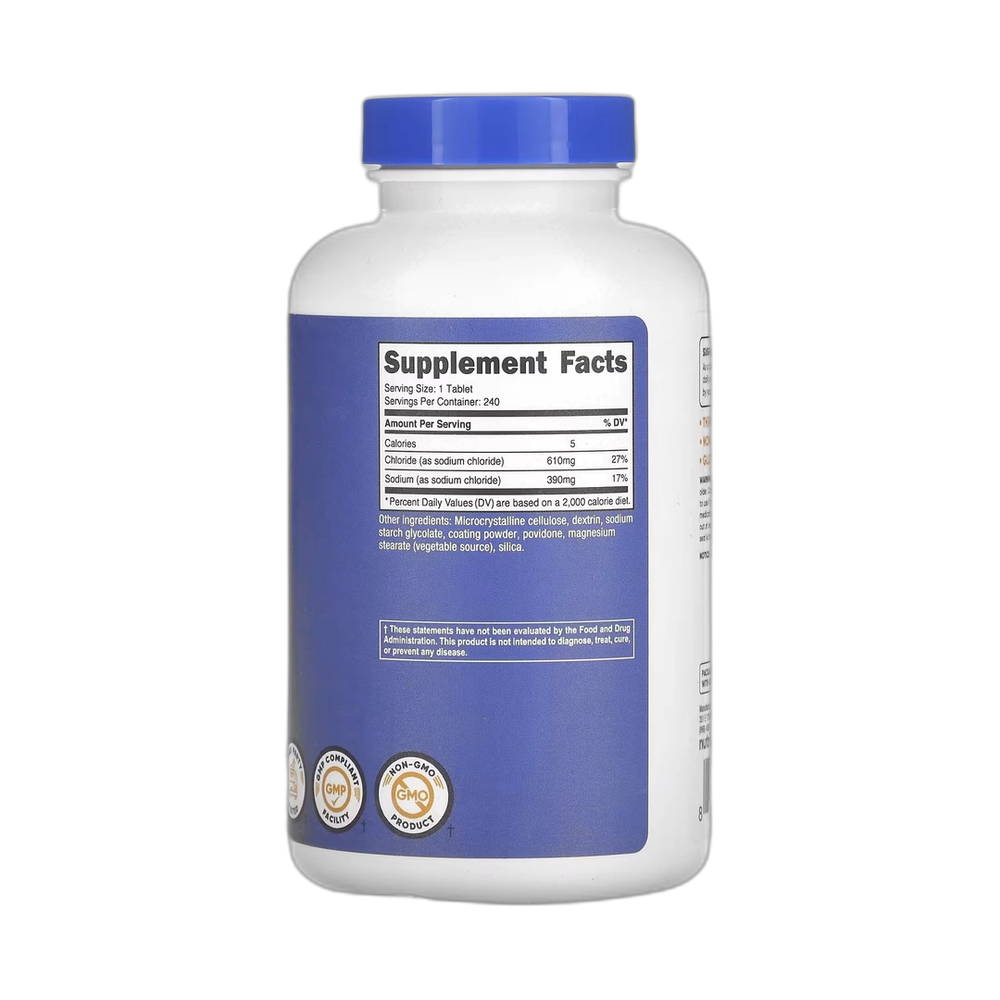 Nutricost, Sodium Chloride, 1,000 mg, 240 Tablets