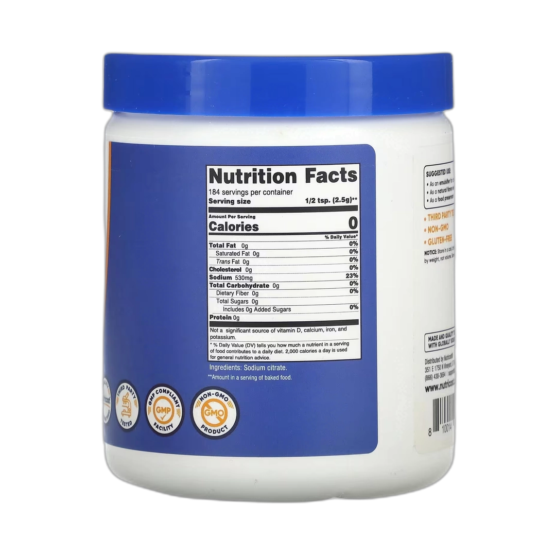 Nutricost, Sodium Citrate, Unflavored, 16 oz, 454 g