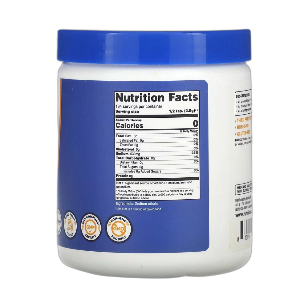Nutricost, Sodium Citrate, Unflavored, 16 oz, 454 g