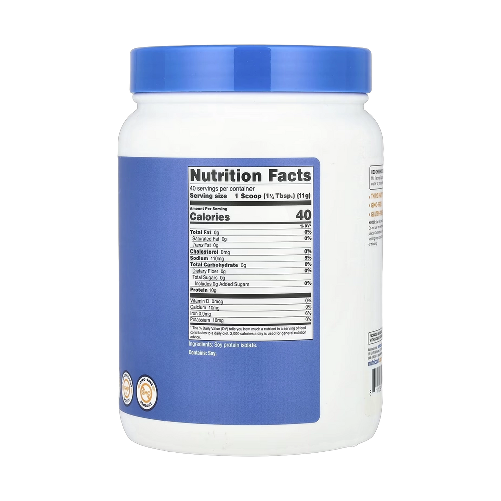 Nutricost, Soy Protein Isolate, Unflavored, 1 lb, 454 g