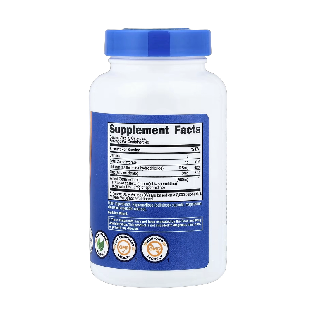 Nutricost, Spermidine Wheat Germ, 120 Capsules