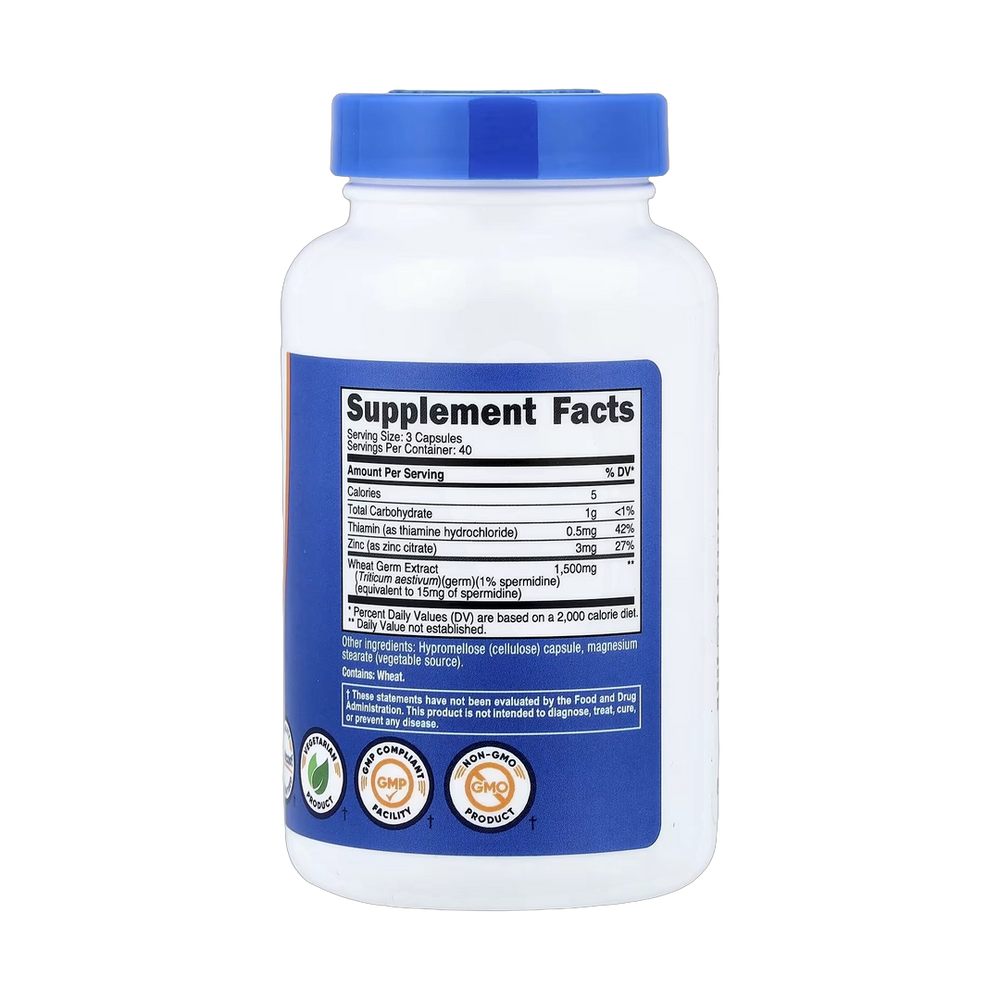 Nutricost, Spermidine Wheat Germ, 120 Capsules