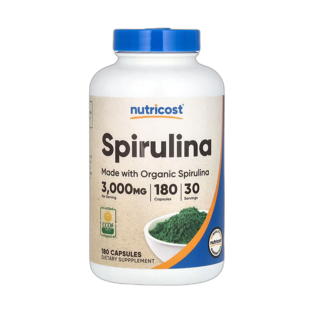 Nutricost, Spirulina, 180 Capsules
