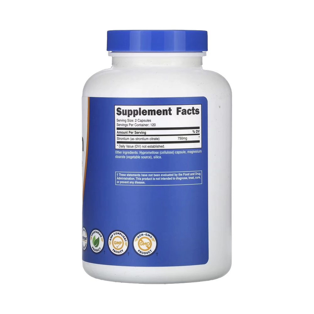 Nutricost, Strontium, 240 Capsules