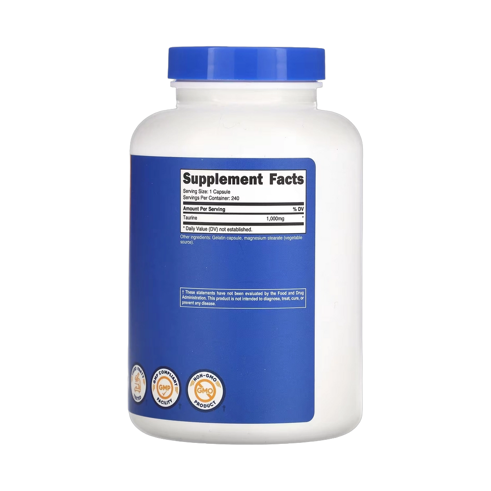 Nutricost, Taurine, 1,000 mg, 240 Capsules