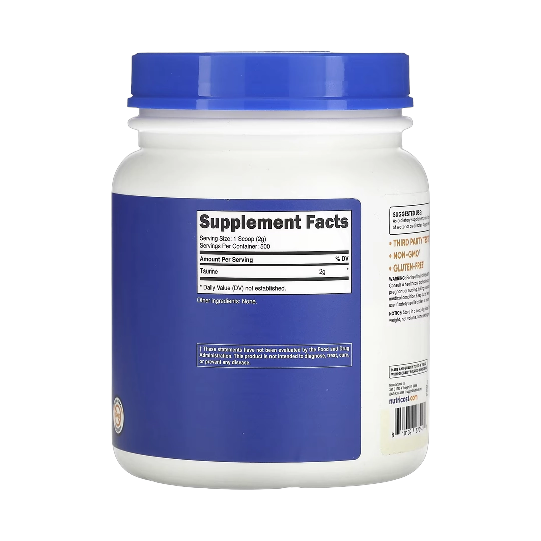 Nutricost, Taurine, Unflavored, 35.7 oz, 1 kg