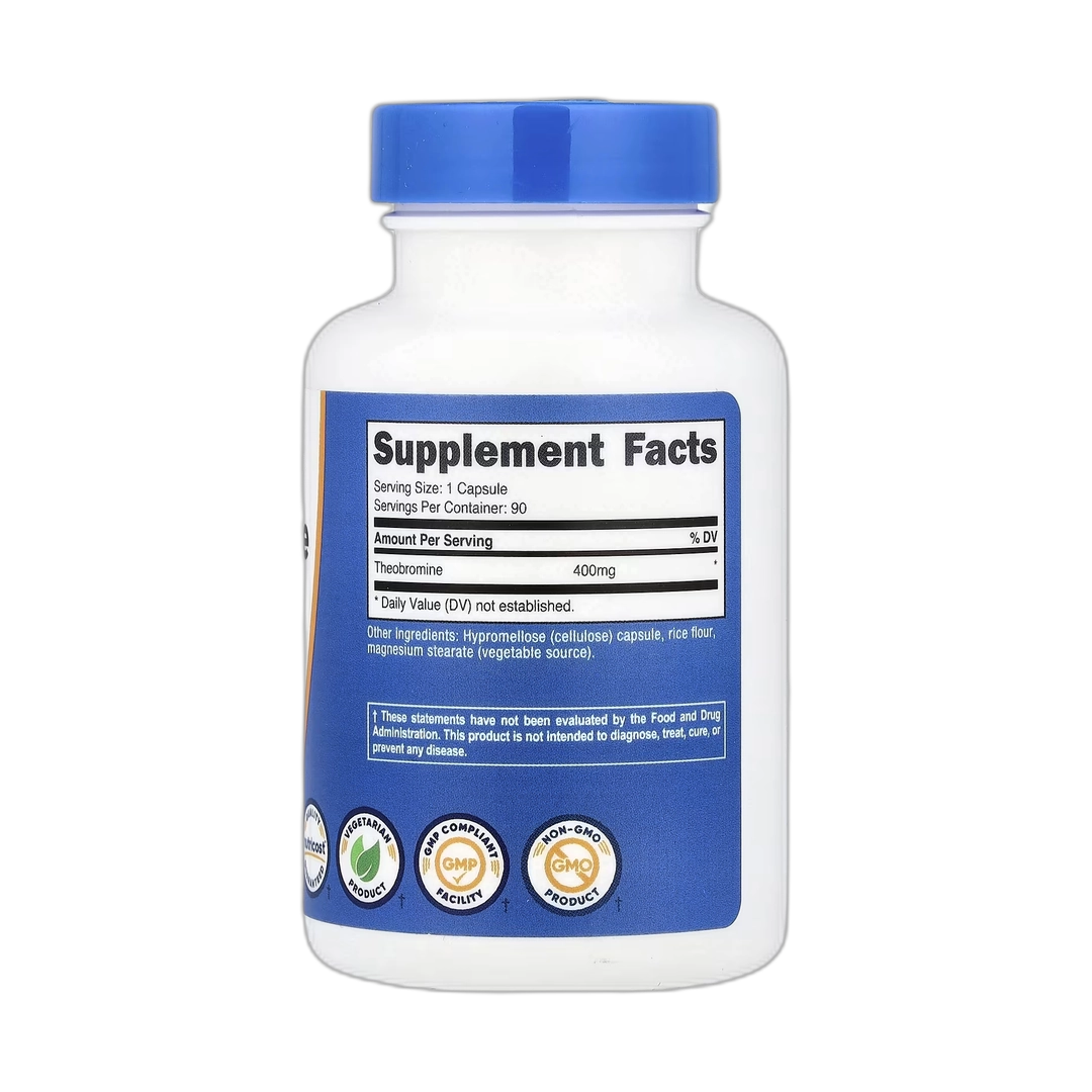 Nutricost, Theobromine, 400 mg, 90 Capsules