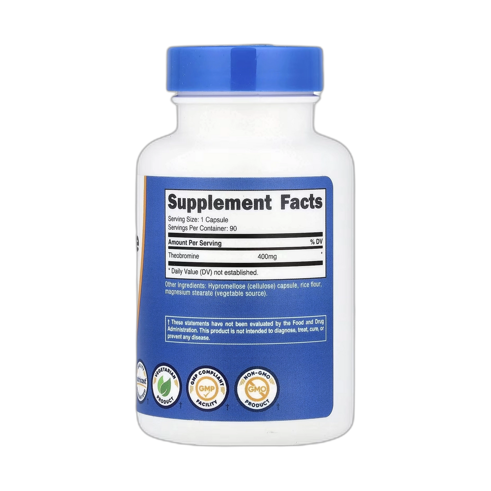 Nutricost, Theobromine, 400 mg, 90 Capsules