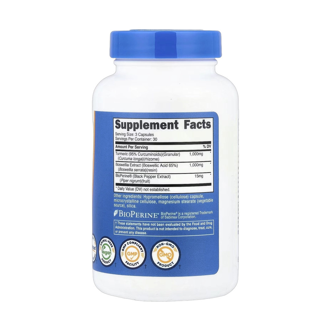 Nutricost, Turmeric + Boswellia, 90 Capsules