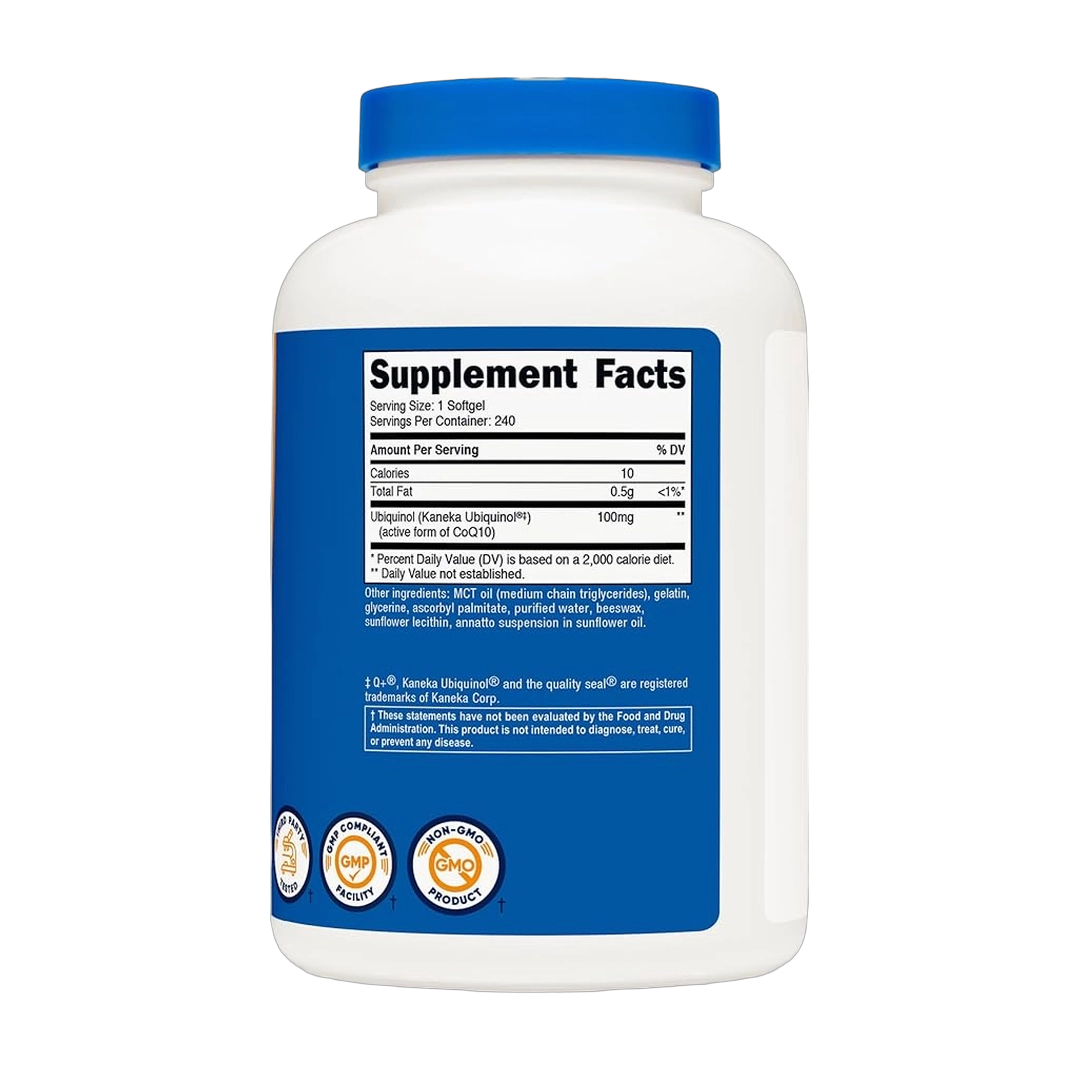 Nutricost, Ubiquinol, 100 mg, 240 Softgels