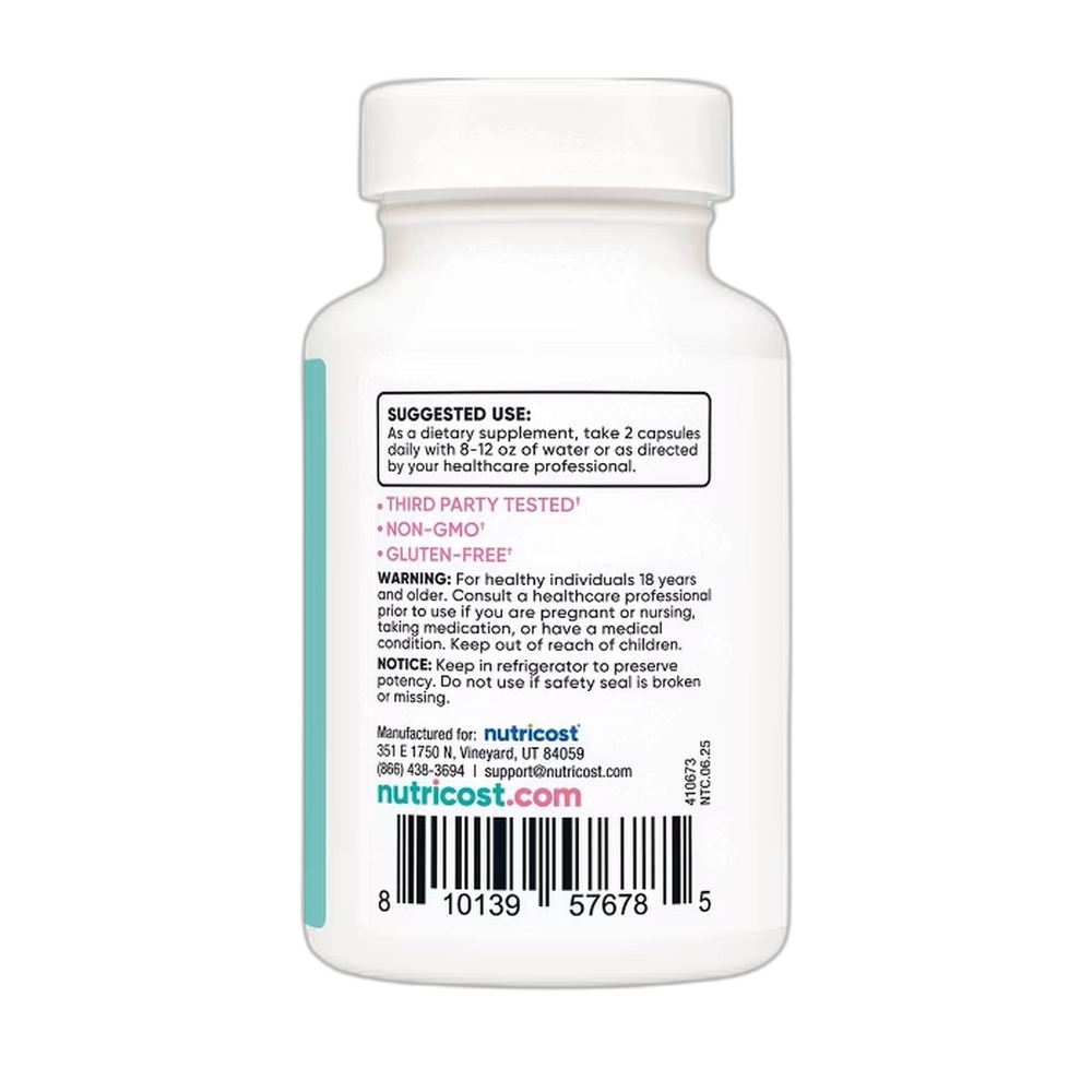 Nutricost, Vaginal Probiotic for Women, 10 Billion CFU, 60 Capsules