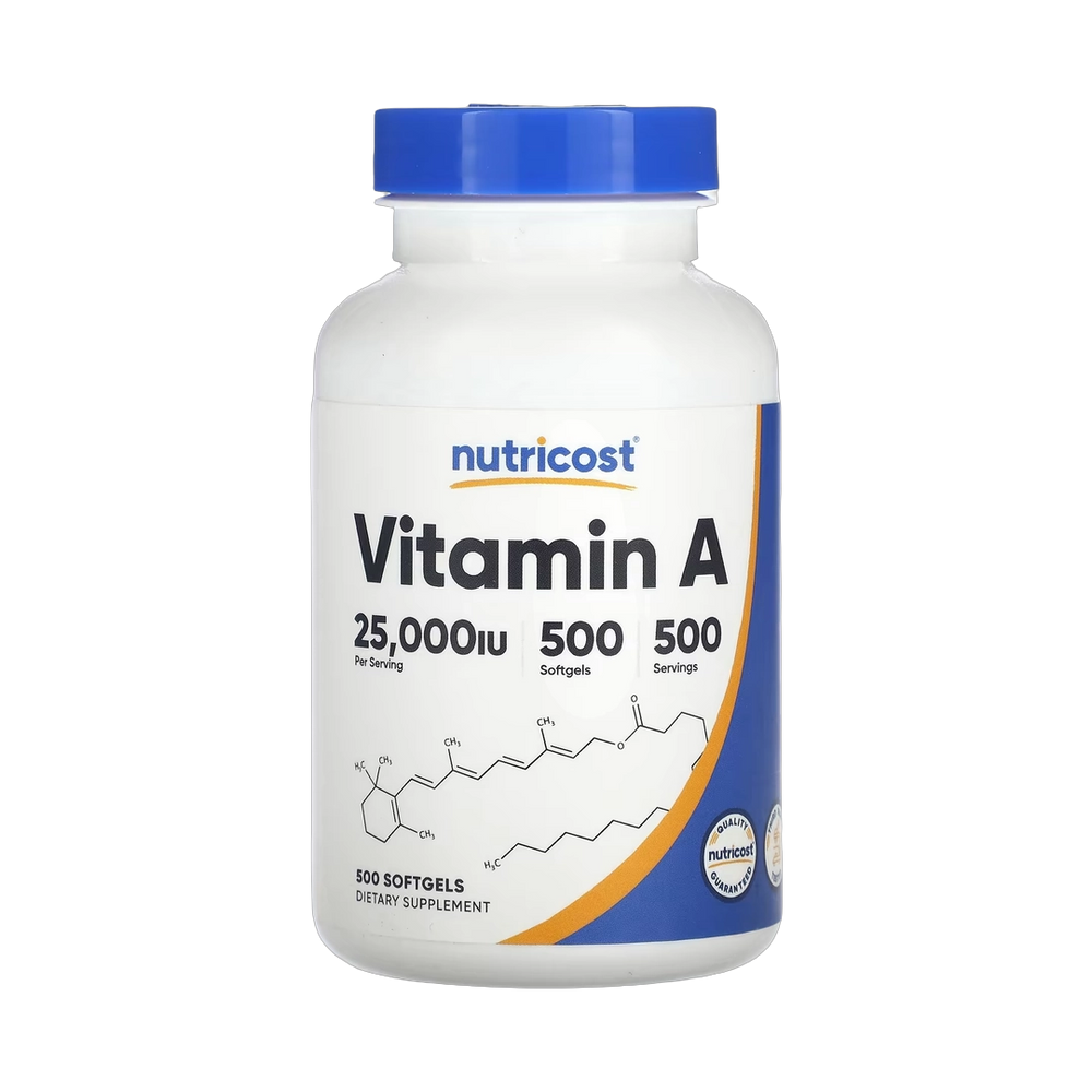 Nutricost, Vitamin A, 25,000 IU, 500 Softgels