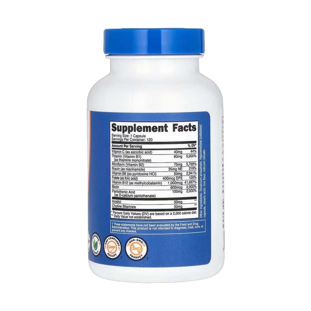 Nutricost, Vitamin B Complex, 462 mg, 120 Capsules