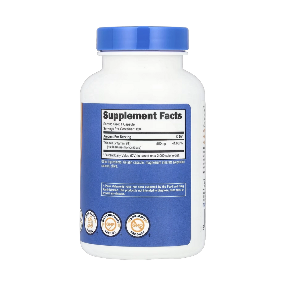 Nutricost, Vitamin B1, 500 mg, 120 Capsules