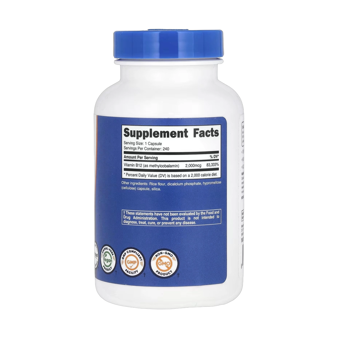 Nutricost, Vitamin B12, 2,000 mcg, 240 Capsules
