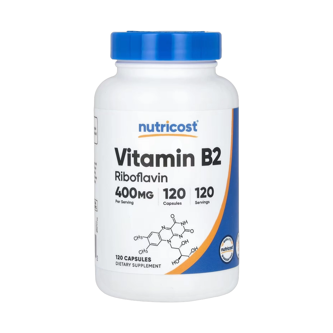 Nutricost, Vitamin B2, 400 mg, 120 Capsules