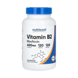 Nutricost, Vitamin B2, 400 mg, 120 Capsules
