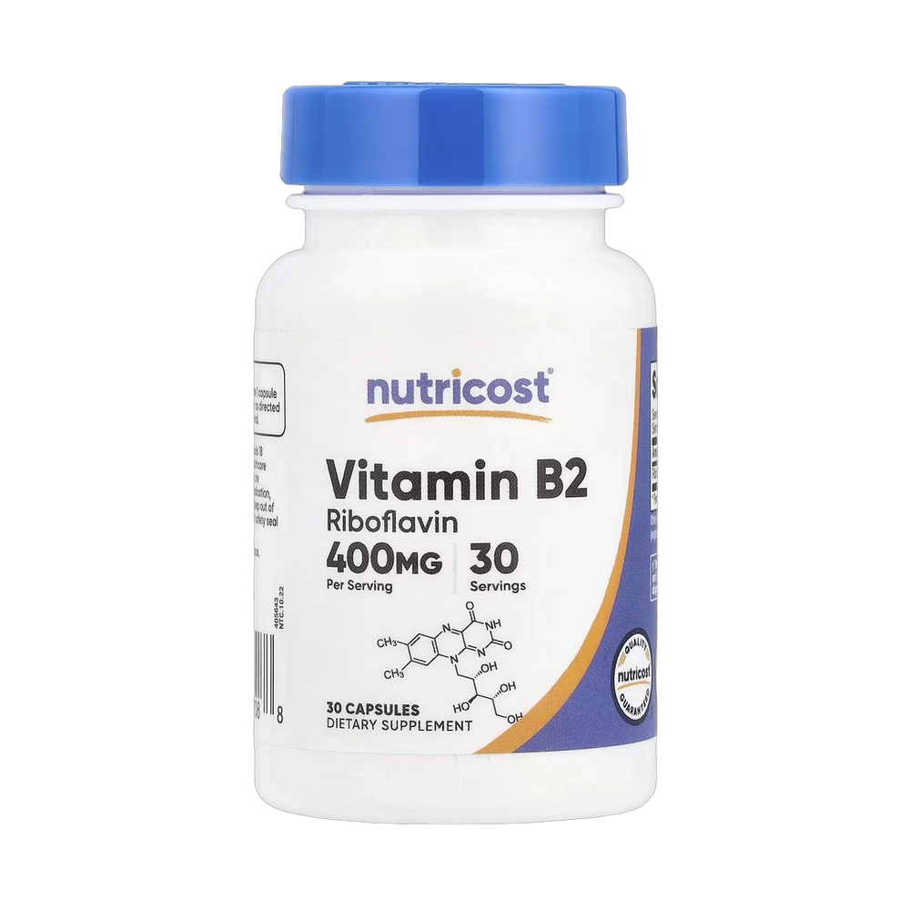 Nutricost, Vitamin B2, 400 mg, 30 Capsules