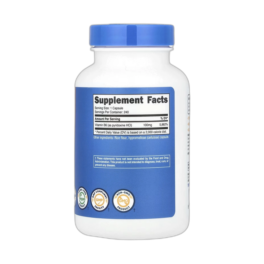 Nutricost, Vitamin B6, 100 mg, 240 Capsules