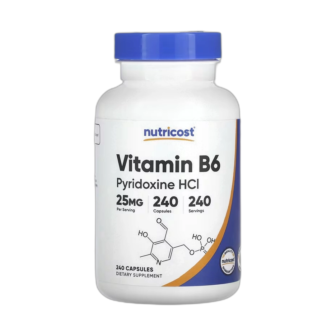 Nutricost, Vitamin B6, Pyridoxine HCl, 25 mg, 240 Capsules