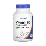 Nutricost, Vitamin B6, Pyridoxine HCl, 25 mg, 240 Capsules