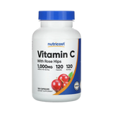 Nutricost, Vitamin C With Rose Hips, 1,000 mg, 120 Capsules