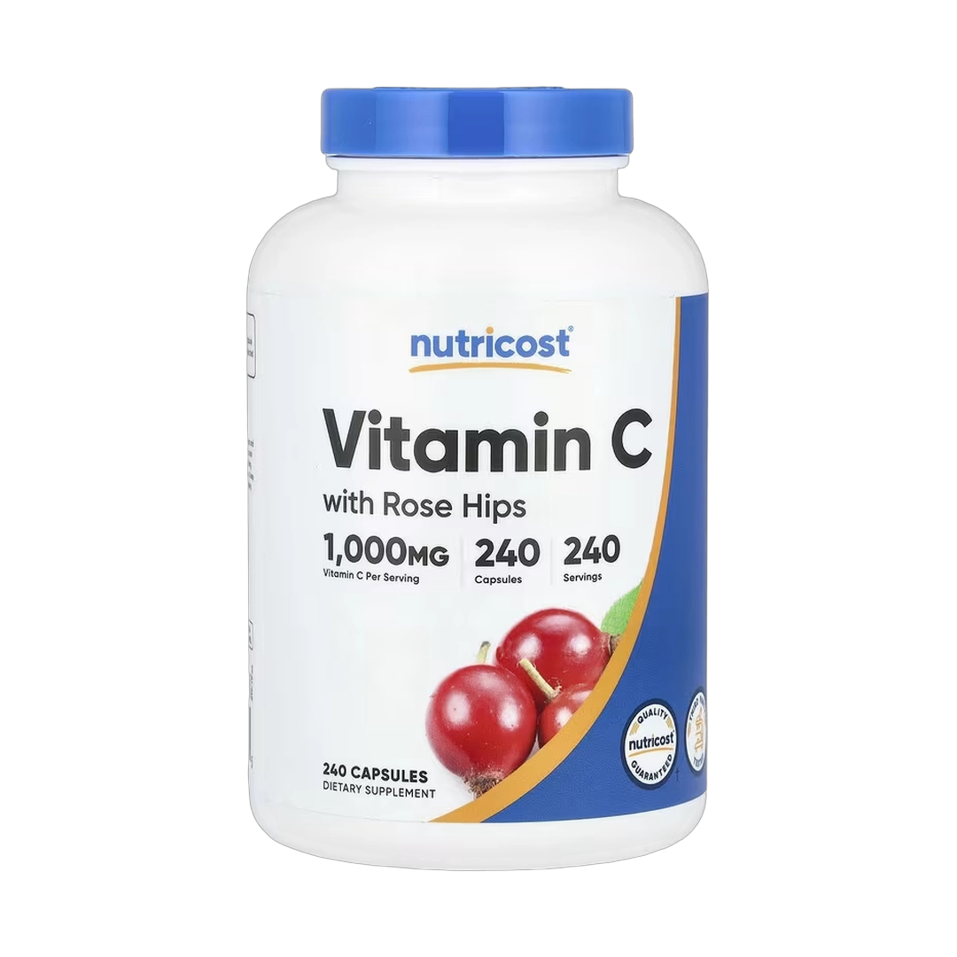 Nutricost, Vitamin C with Rose Hips, 1,000 mg, 240 Capsules