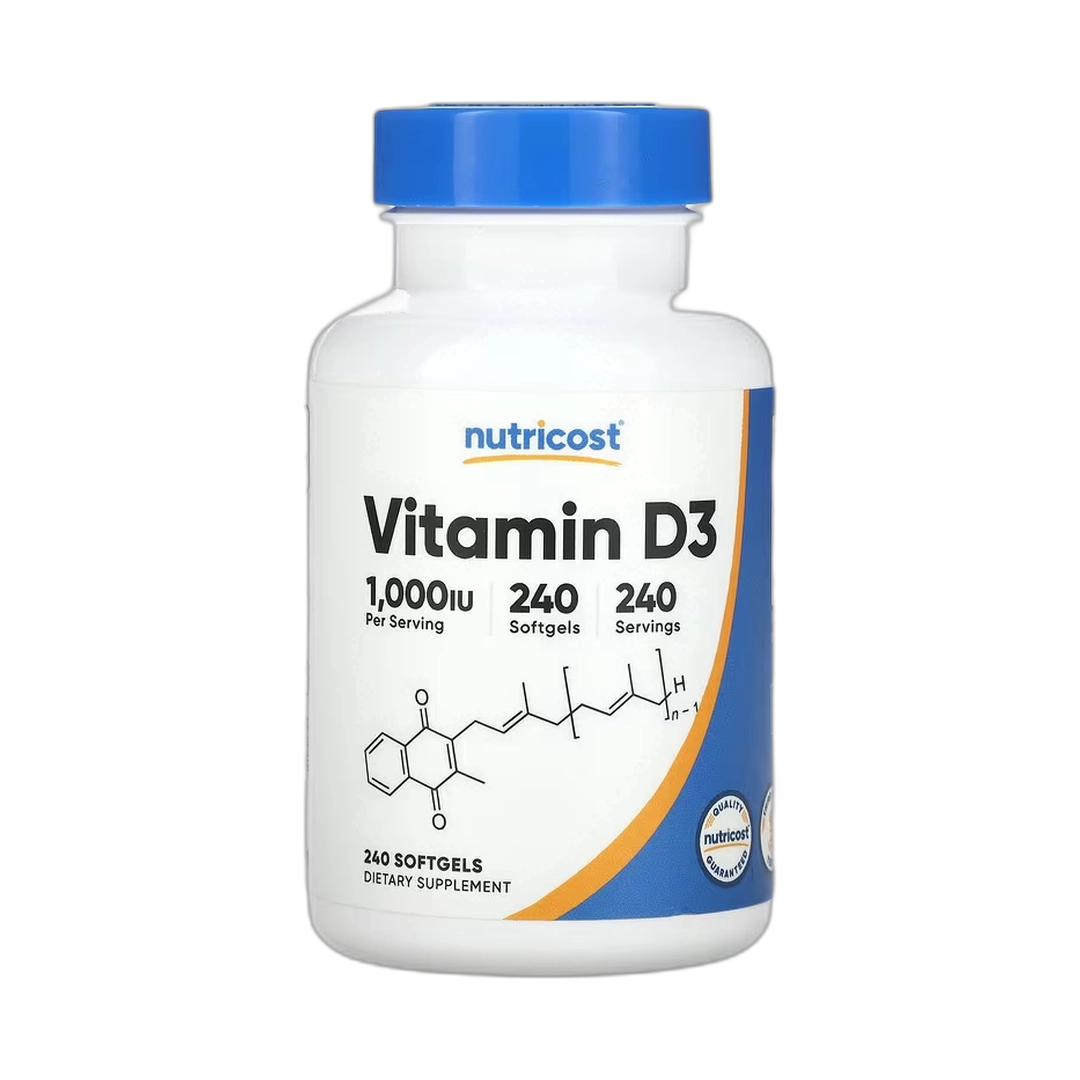 Nutricost, Vitamin D3, 1,000 IU, 240 Softgels